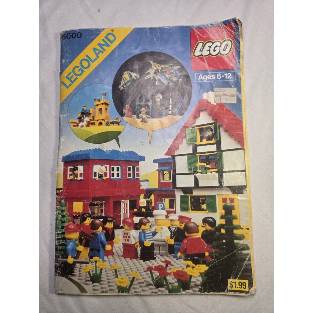 LEGO LEGOLAND 6000 Idea Book 1980 Some Stickers Missing/Damaged